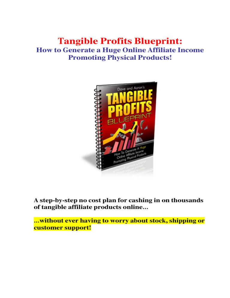 Tangible Profits Blueprint PDF Download – Unknown Author