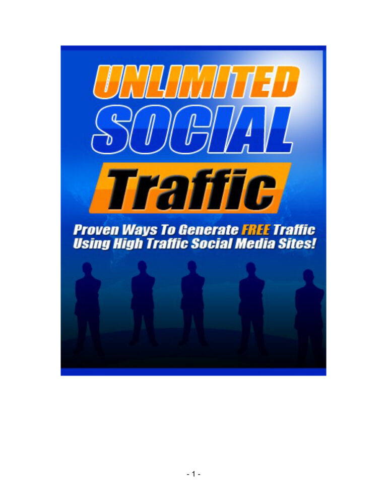 Unlimited Social Traffic PDF Download – Unknown Author