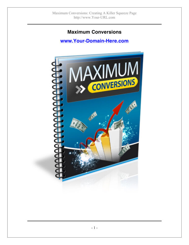 Maximum Conversions PDF Download – Unknown Author
