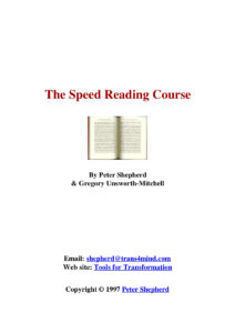 68f2b04366a7f the speed reading course Kitap Kapağı