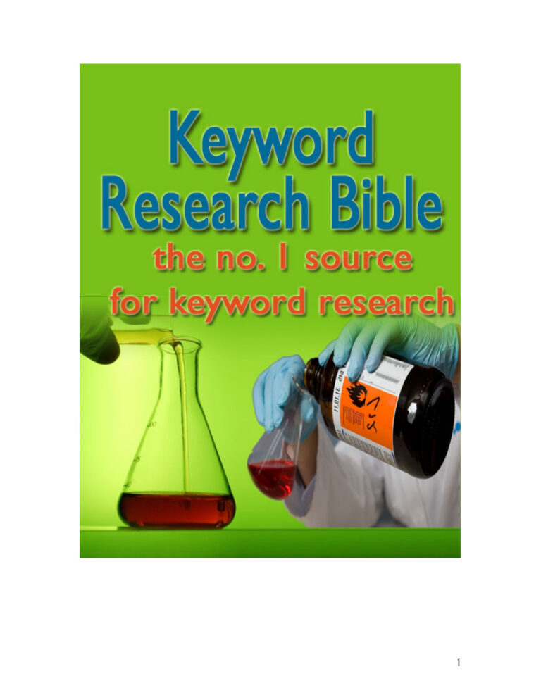 The Keyword Research Bible PDF Download – Unknown Author