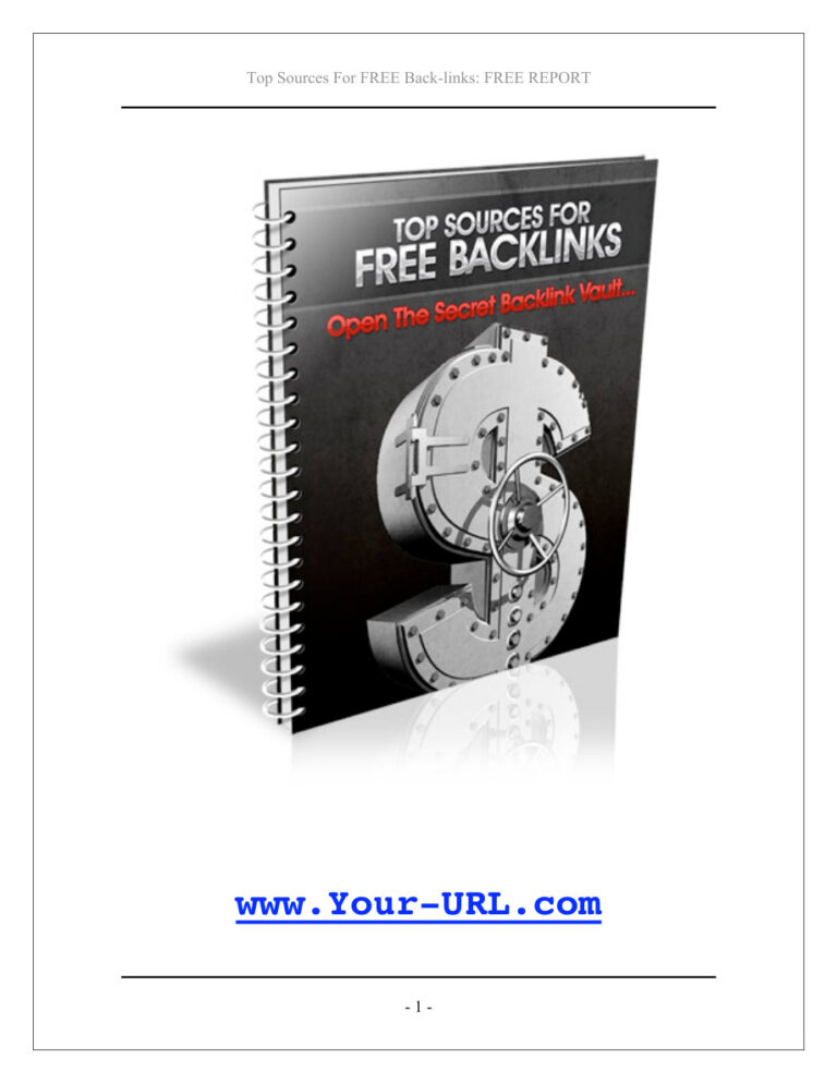 Top Sources for Free Backlinks PDF Download – Unknown Author