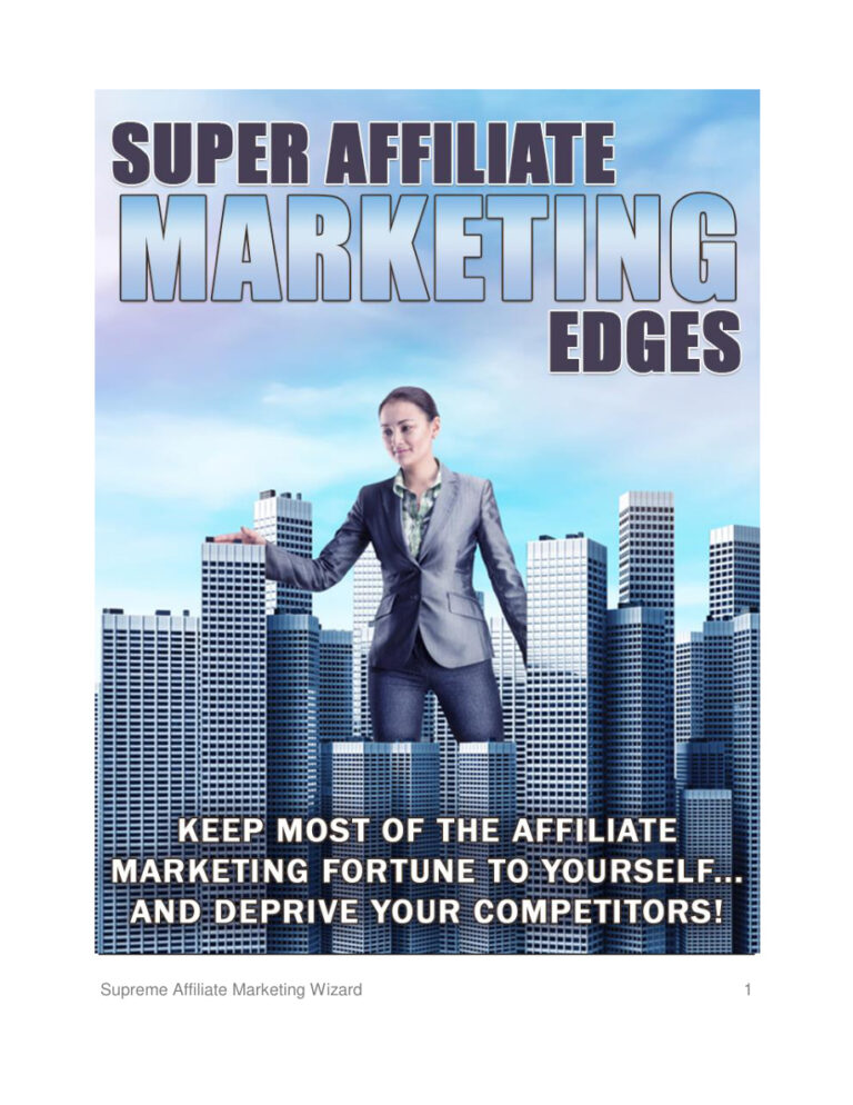 Supreme Affiliate Marketing Wizard PDF Download – Unknown Author