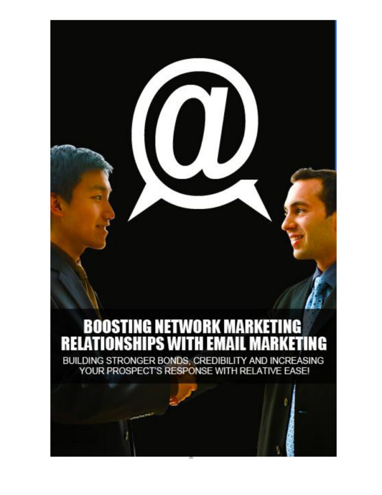 Boosting Network Marketing Relationships with Email Marketing PDF Download – Unknown Author