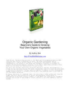 68ff4cffb1216 organic gardening beginners guide to growing your own organic vegetables Kitap Kapağı