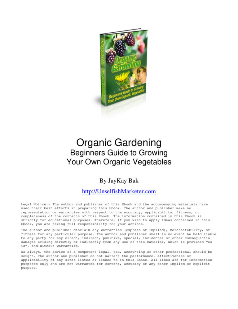 68ff4cffb1216 organic gardening beginners guide to growing your own organic vegetables Kitap Kapağı