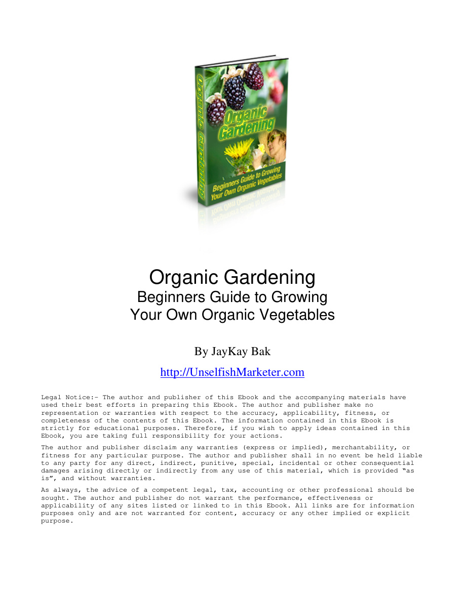 Organic Gardening: Beginners Guide PDF Download