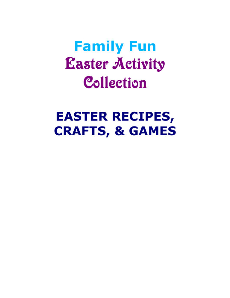 6905f2f86412a family fun easter activity collection Kitap Kapağı