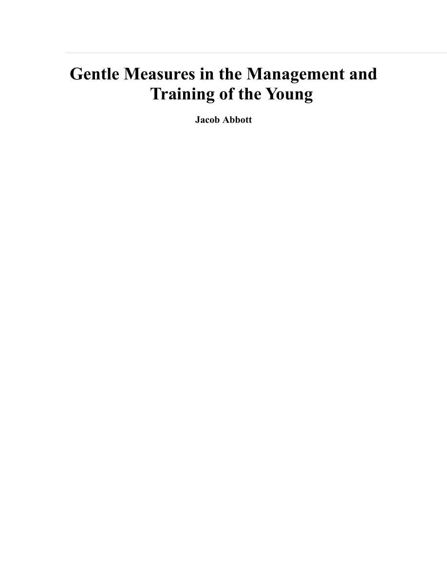 Gentle Measures in Young Training PDF Download