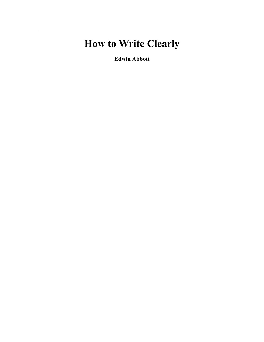 How to Write Clearly PDF Download