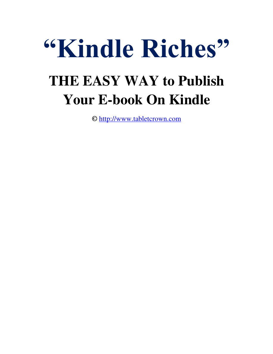 Kindle Riches PDF Download