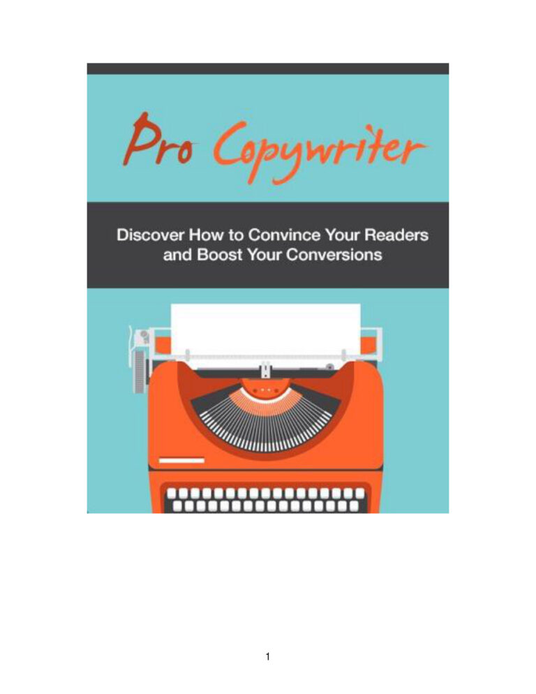 The Pro Copywriter PDF Download – Unknown Author