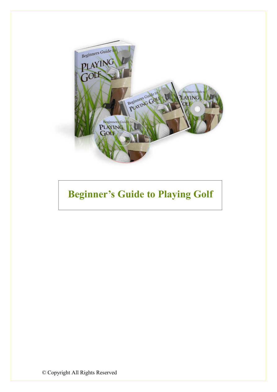 Beginner's Guide to Playing Golf PDF Download
