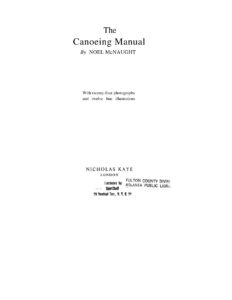69207237849a5 the canoeing manual by noel mcnaught Kitap Kapağı