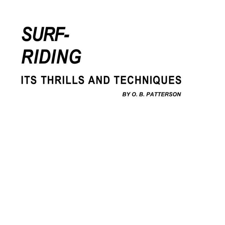 6921a1fbc1456 surf riding its thrills and techniques by o b patterson Kitap Kapağı