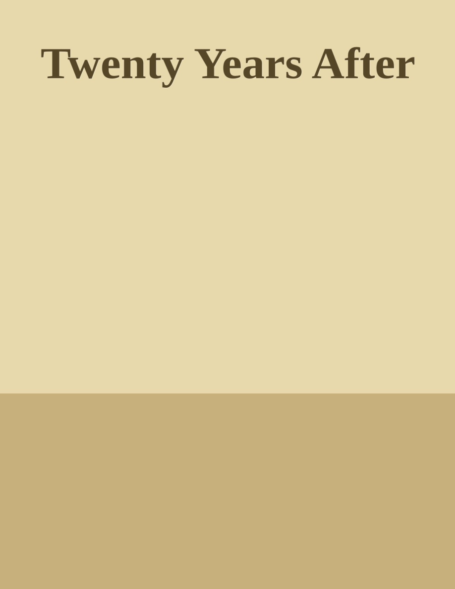 Twenty Years After PDF Download