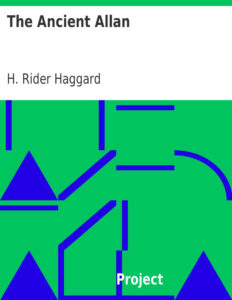 69314271709fe the ancient allan by h rider haggard Kitap Kapağı
