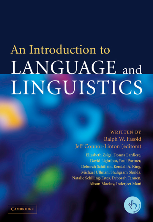 An Introduction To Language And Linguistics PDF – Ralph Fasold Jeff Connor Linton