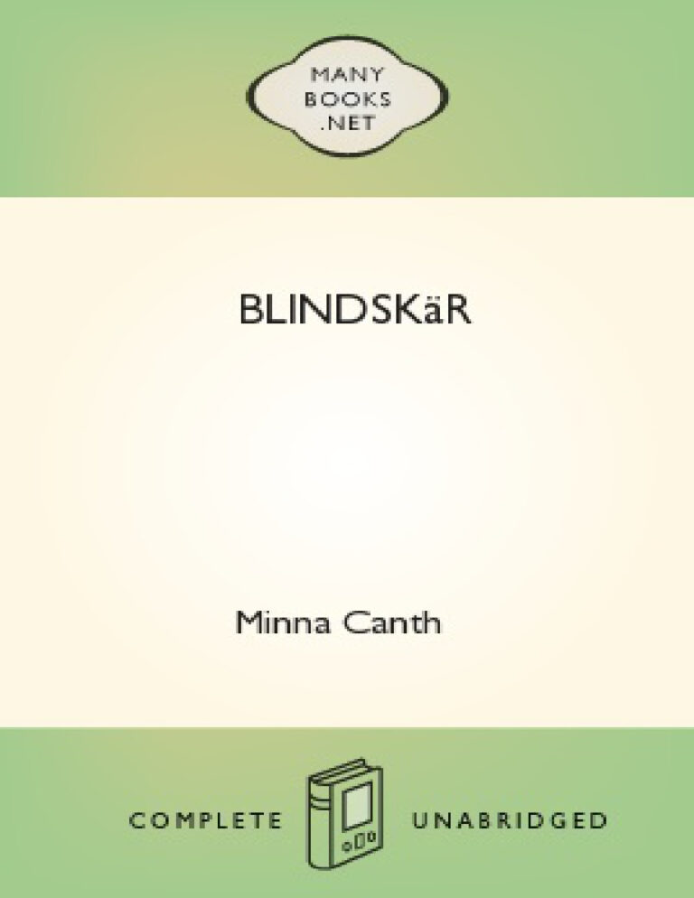 Blindskar Canth Minna Kitap Kapağı