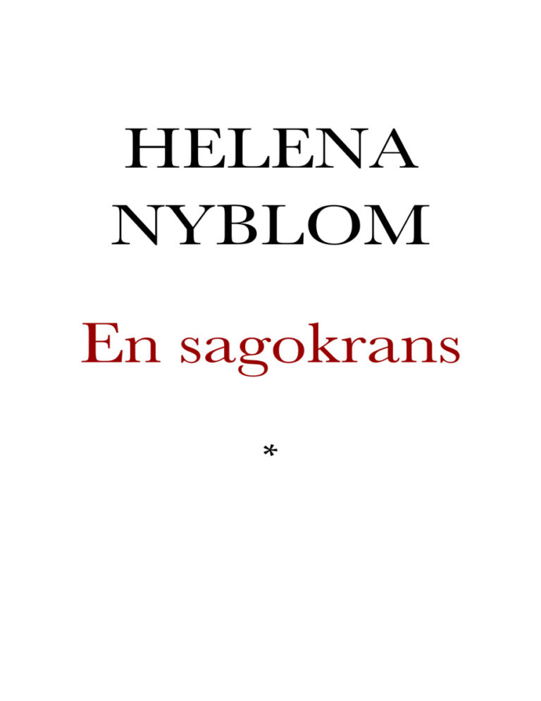 En sagokrans Swedish Edition Nyblom Helena Kitap Kapağı