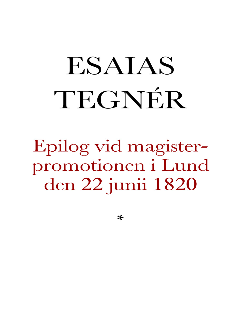 Epilog vid magister-promotionen i Lund PDF Download