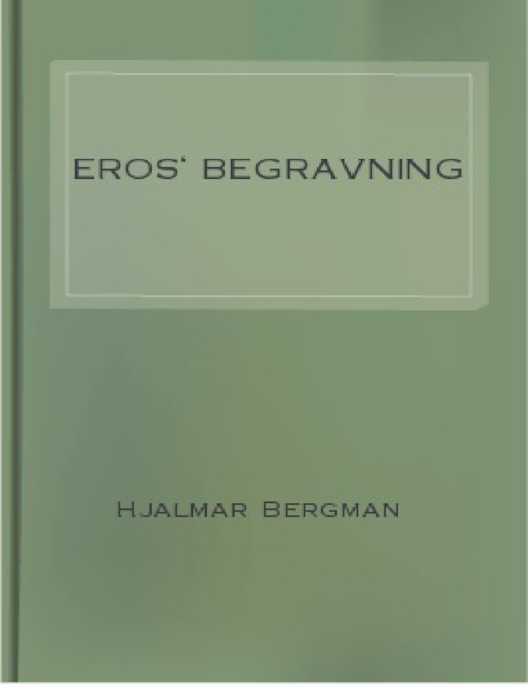 Eros begravning Swedish Edition Bergman Hjalmar Kitap Kapağı