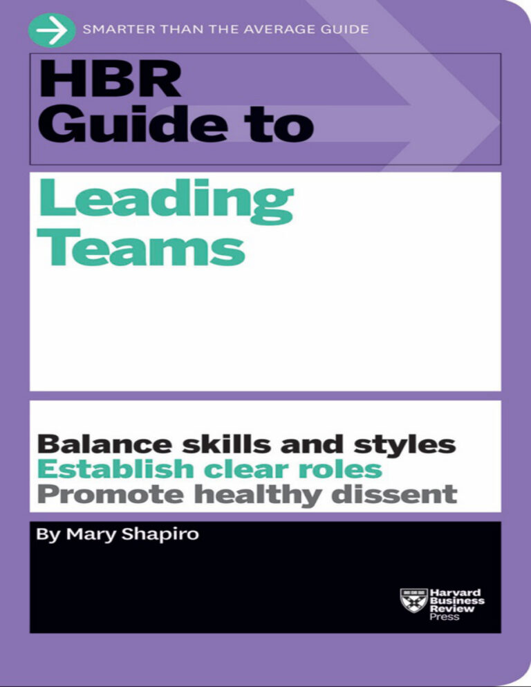 HBR Guide to Leading Teams PDF – Mary Shapiro