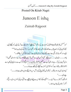 Junoon e Ishq جنون اور عشق Urdu Edition Zainab Rajpoot Kitap Kapağı