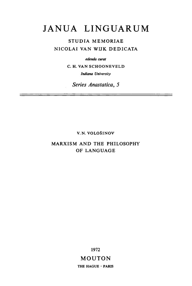 Marksizm i filosofija Jazyka Marxism and the Philosophy of Language Russian Edition Valentin N Volosinov Kitap Kapağı