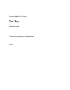 Mordbyn Schenkel Andrea Maria Kitap Kapağı