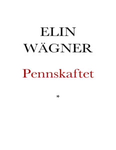 Pennskaftet Elin Wagner Kitap Kapağı