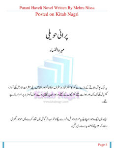 Purani Haveli پرانی حویلی Urdu Edition Mehru Nissa Kitap Kapağı