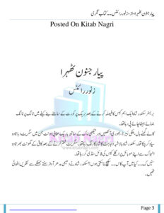 Pyaar Junoon Thehra محترم جنون تھیرہ Urdu Edition Zanoor Writes Kitap Kapağı