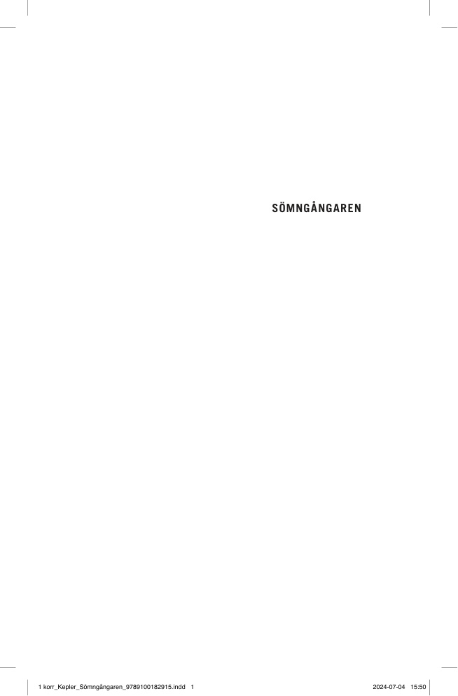 Somngangaren Joona Linna 10 Lars Kepler SWE Kitap Kapağı