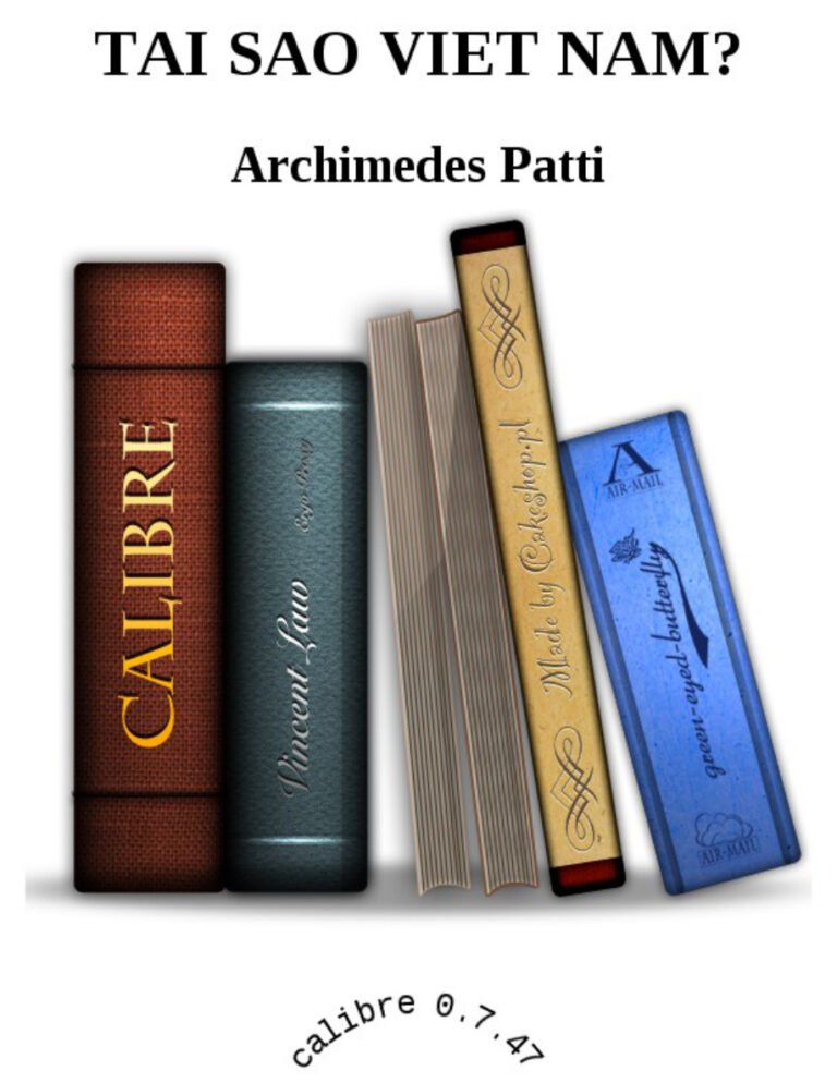 Tai sao Viet Nam Vietnamese Archimedes LA Patti Kitap Kapağı