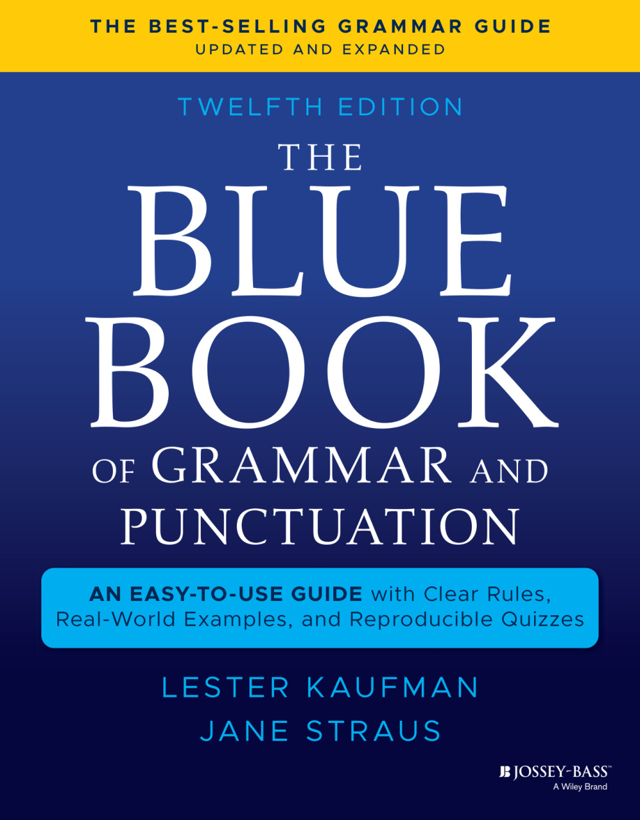 The Blue Book of Grammar and Punctuation