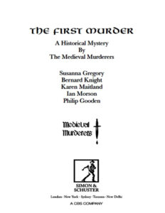 The First Murder The Medieval Murderers Kitap Kapağı