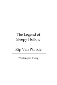 The Legend of Sleepy Hollow Rip Van Winkle and Other Stories Washington Irving Kitap Kapağı