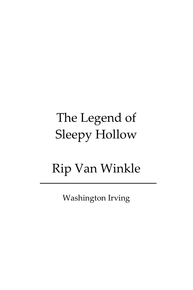 The Legend of Sleepy Hollow Rip Van Winkle and Other Stories Washington Irving Kitap Kapağı