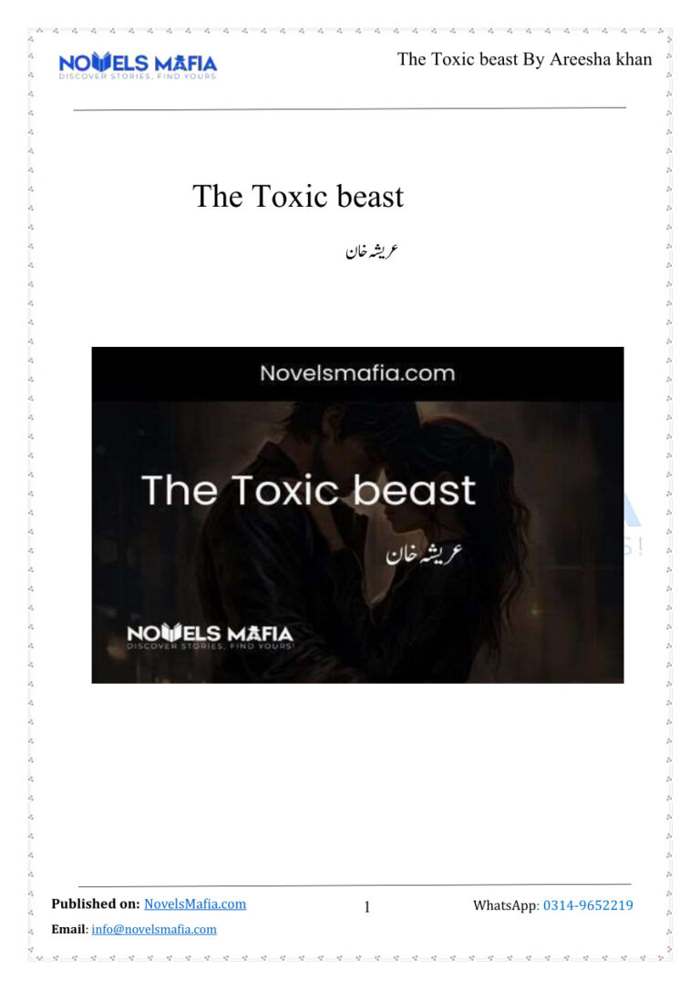 The Toxic Beast زہریلا جانور Urdu Edition Areesha Khan Kitap Kapağı