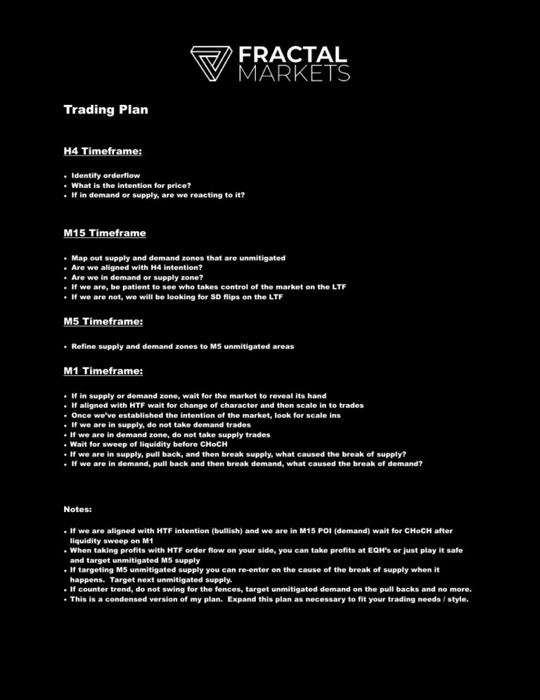 Trading Plan PDF – Market Strategy Group