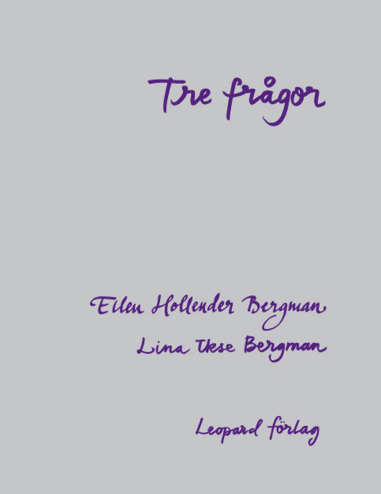 Tre fragor Bergman Ellen Hollender Kitap Kapağı