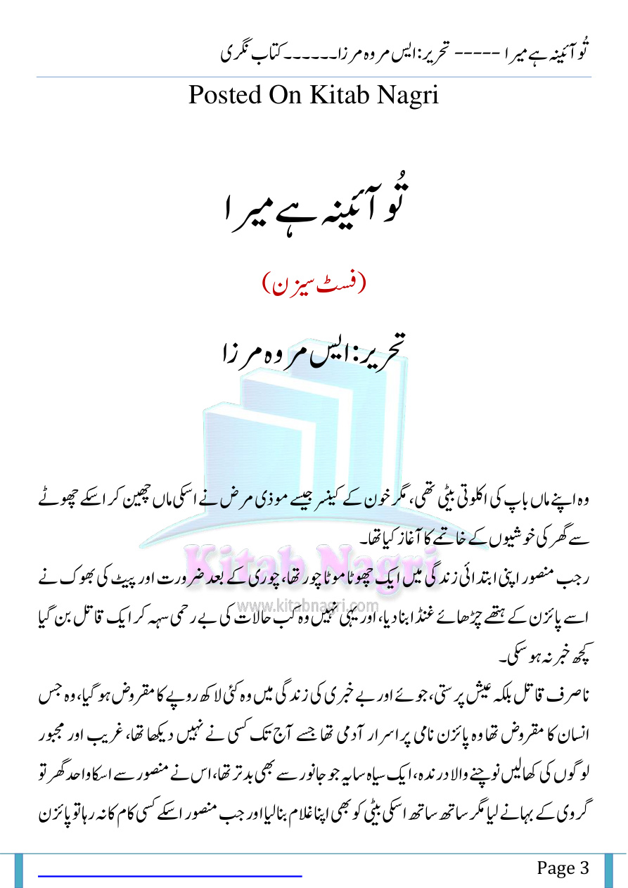 Tu Aaina Hai Mera PDF Download