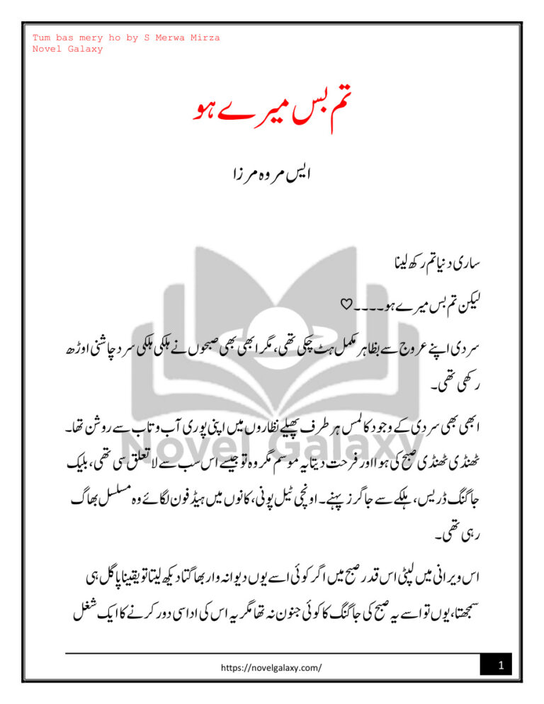 Tum Bas Mere Ho تم صرف میرے ہو۔ Urdu Edition S Merwa Mirza Kitap Kapağı