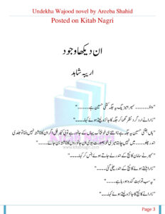 Undekha Wajood اندیکھا وجود Urdu Edition Areeba Shahid Kitap Kapağı