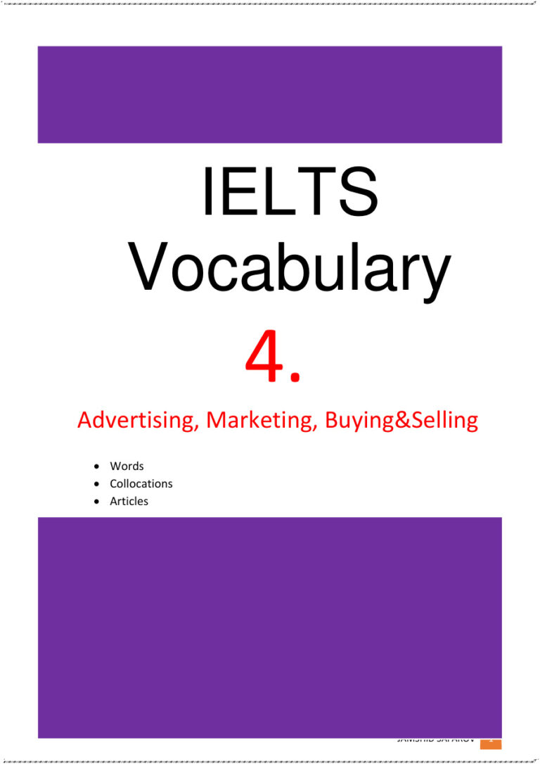 VOCABULARY IELTS 4 Kitap Kapağı