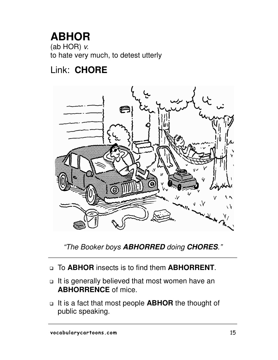 Vocabulary Cartoons