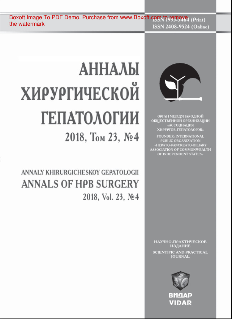 Анналы хирургической гепатологии № 4 Russian Edition коллектив авторов Kitap Kapağı