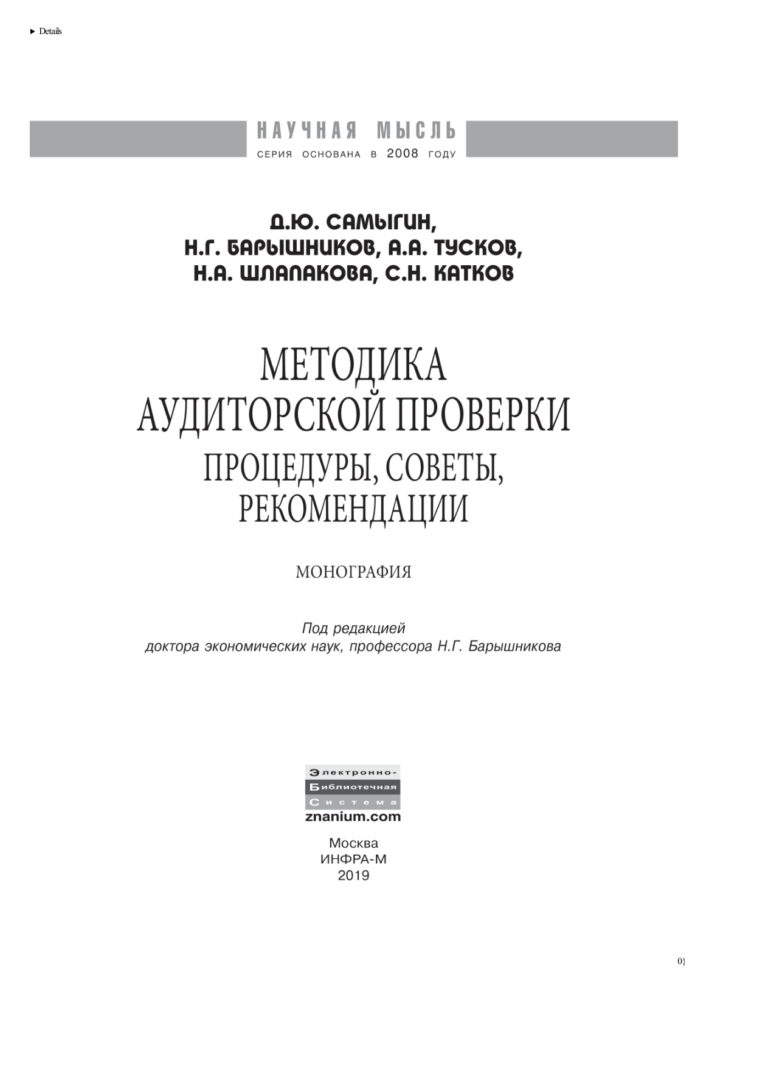 Методика аудиторской проверки Russian Edition Самыгин Денис Юрьевич Kitap Kapağı