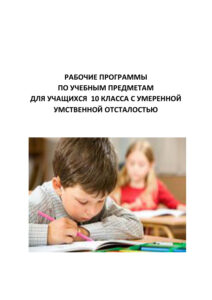 Рабочие программы по учебным предметам для учащихся 10 класса с умеренной умственной отсталостью Russian Edition Лапшина Kitap Kapağı